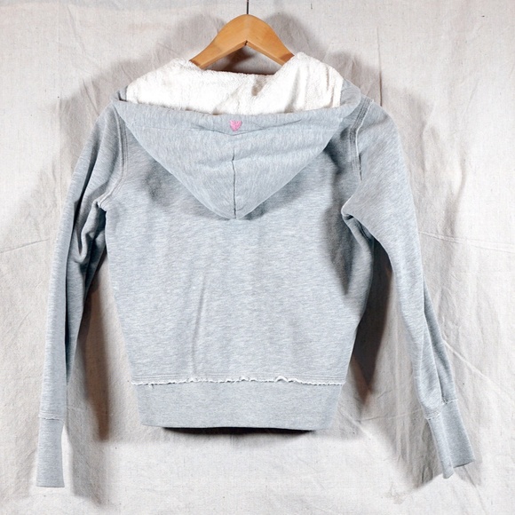 Fiorucci Love Therapy Women S Fleece 3/4-Zip Hooded Sweatshirt - Picture 3 of 15